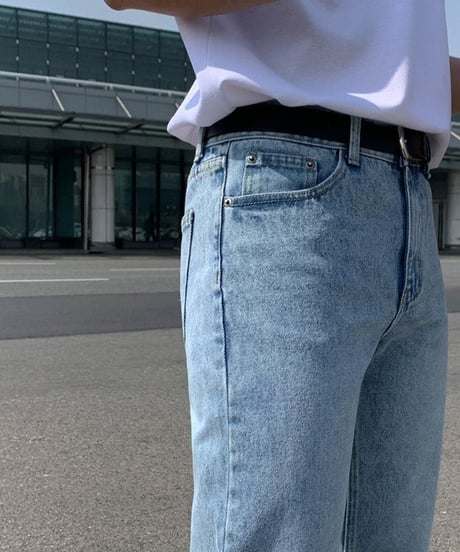 ヴィンテージウォッシュ ストレートデニムパンツ / 2color