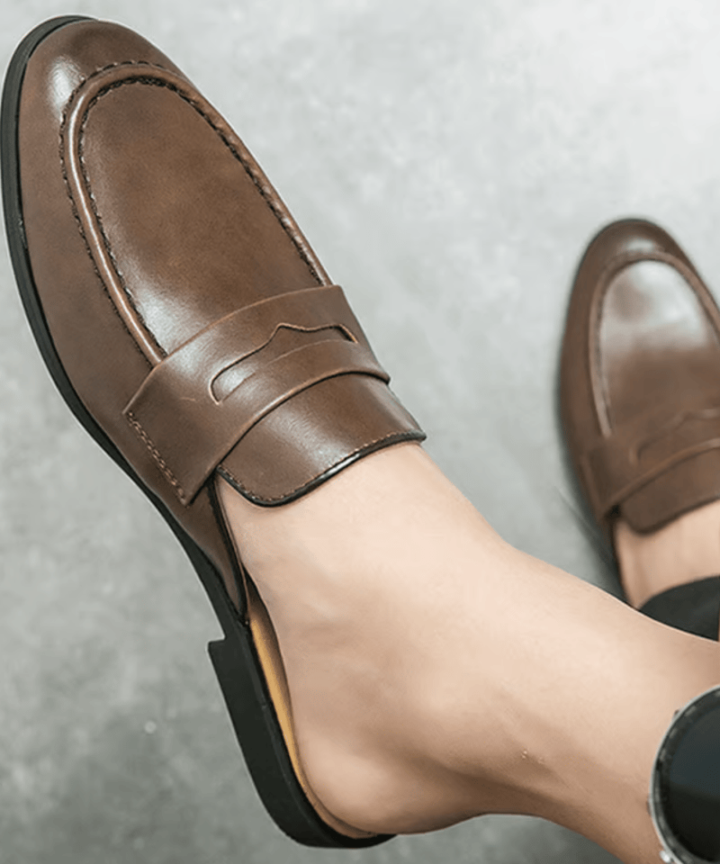 ブラウンレザー ローファー 靴 ヤコフォーム ブラウンレザー ローファー 靴 ヤコフォーム jacoform]ヤコ