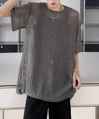 メッシュニット サマーシャツ / 2color
