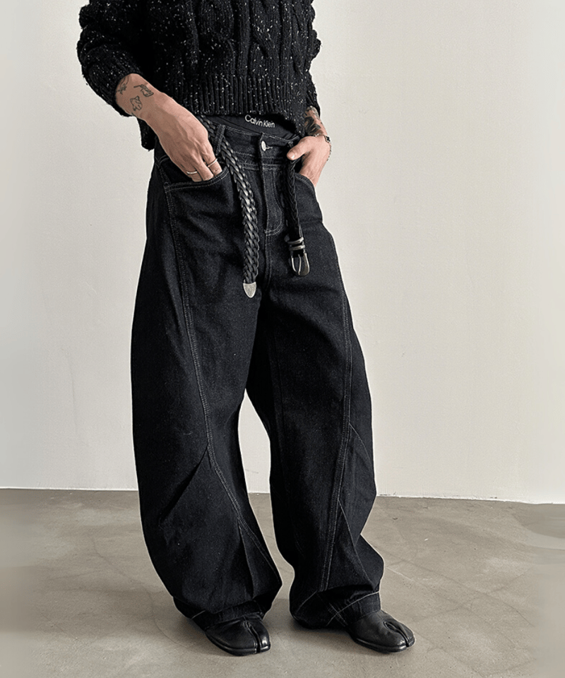 ワイドシルエット バルーンデザインデニムパンツ | ness.