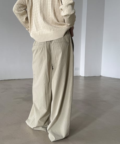 ラップデザイン ワイドシルエットパンツ / 2color