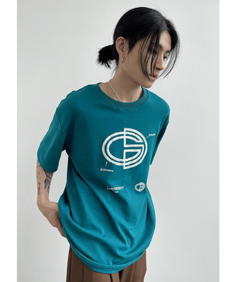 ジェネシスボーイ チョークロゴ ルーズシルエット Tシャツ / 5color
