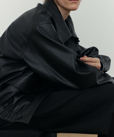 シングルレザー ショートジャケット