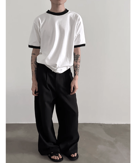 モノトーン リンガーTシャツ