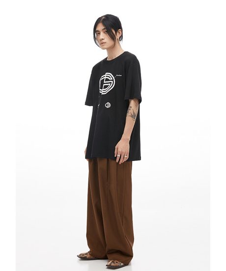 ジェネシスボーイ チョークロゴ ルーズシルエット Tシャツ / 5color