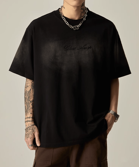 グラデーションスモーク スクリプトロゴTシャツ