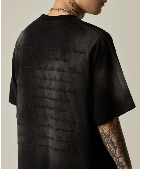 グラデーションスモーク スクリプトロゴTシャツ