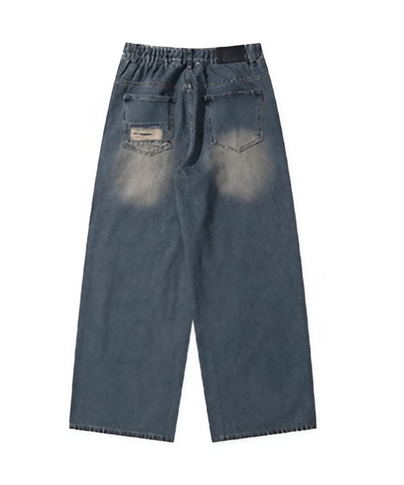 新品✨️ビーワンアーカイブ ウォッシュ加工 ブラック ワイドデニムパンツ 38 ワンフォークロージング 1111clothing カーゴパンツ メンズ