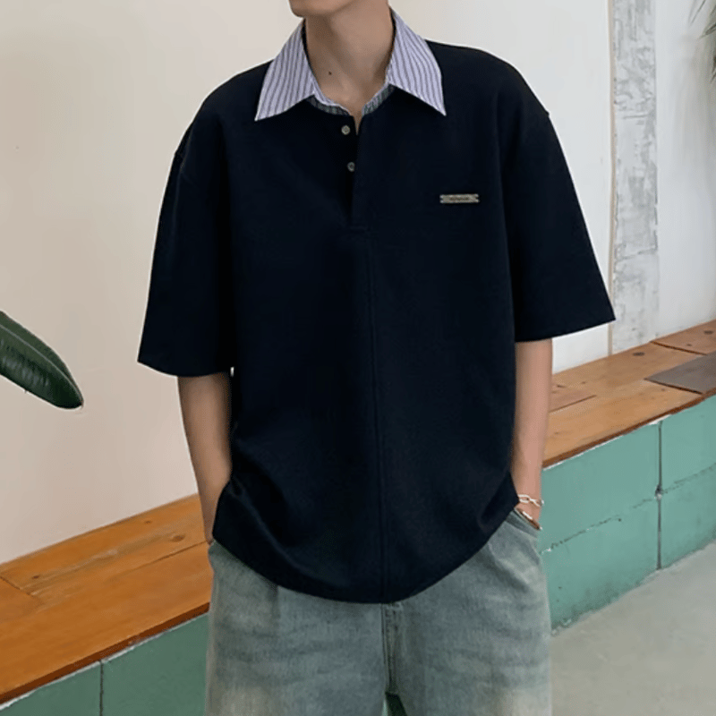 【JUMELLE ジュメロ】レイヤードポロTシャツ ネイビー official限定】レイヤードポロTシャツ | CUTSEW/SWEAT | JUMELLE