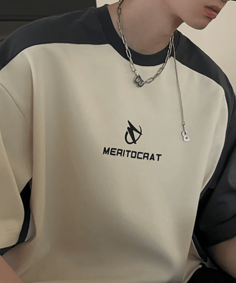 バイカラー ルーズシルエットTシャツ