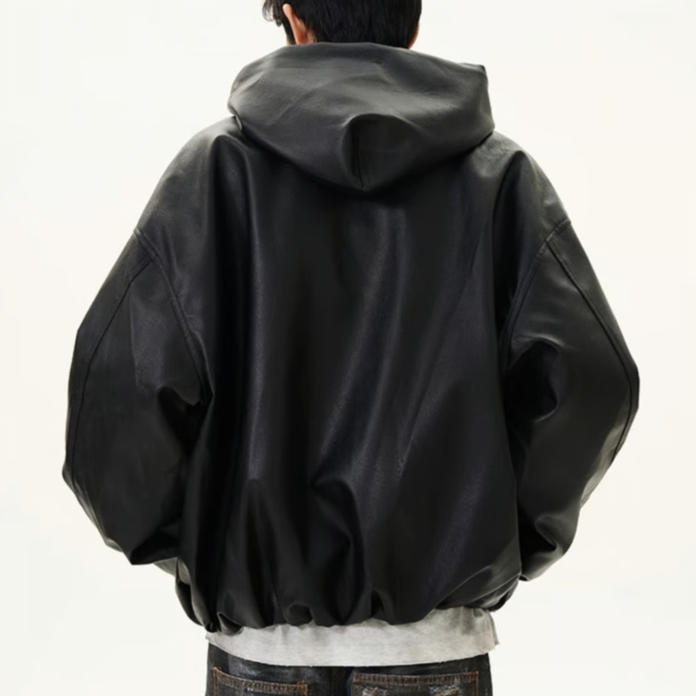 オーバーサイズ レザー パーカー | ness.