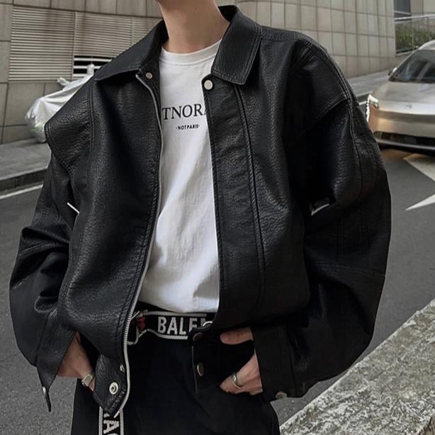 オーバーサイズ レザージャケット | ness.