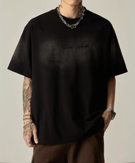 グラデーションスモーク スクリプトロゴTシャツ