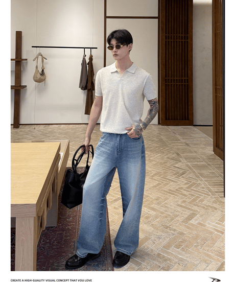 サマーニット スキッパー 半袖 ポロシャツ / 3color