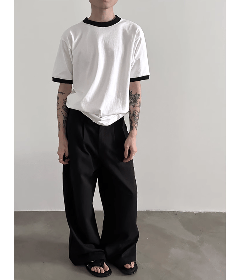 モノトーン リンガーTシャツ | ness.