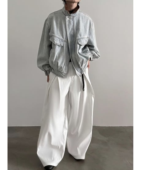 スタンドカラー デニムジャケット