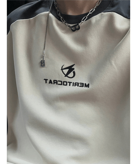 バイカラー ルーズシルエットTシャツ