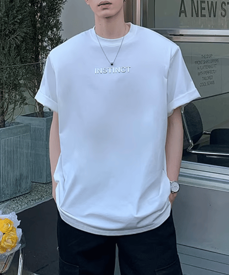 フロントプリント リラックスフィットTシャツ / 2color