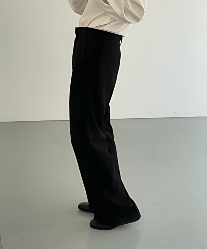 THE EFFORTESS PANT ブラックスラックスパンツ MN-113 THE EFFORTESS PANT ブラックスラックスパンツ MN-113