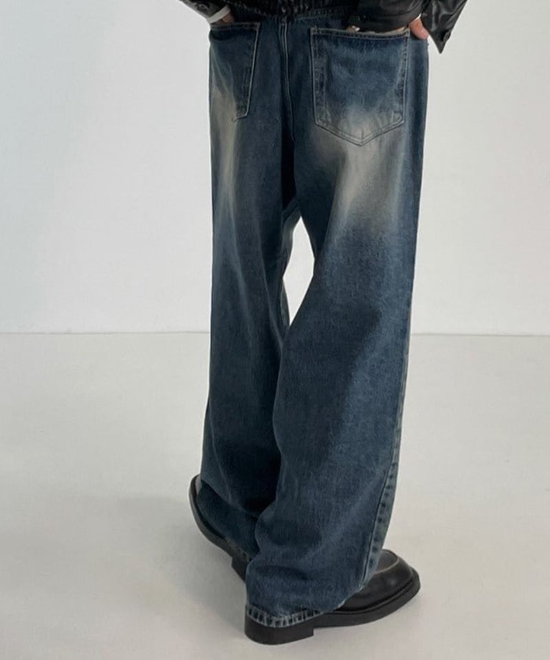 ヴィンテージウォッシュ ワイドデニムパンツ | ness.