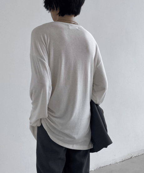 リラックスドレープ ロングスリーブカットソー / 2color