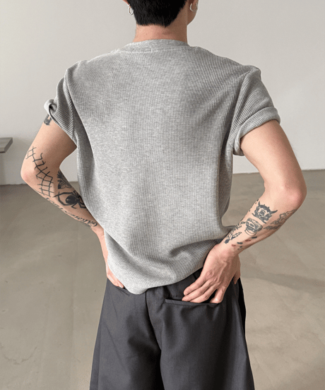 TRYTHMCLUB グラフィック ワッフルTシャツ / 2color