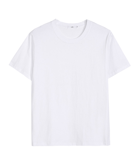 ベーシック クルーネック コットン 半袖 Tシャツ / 2color