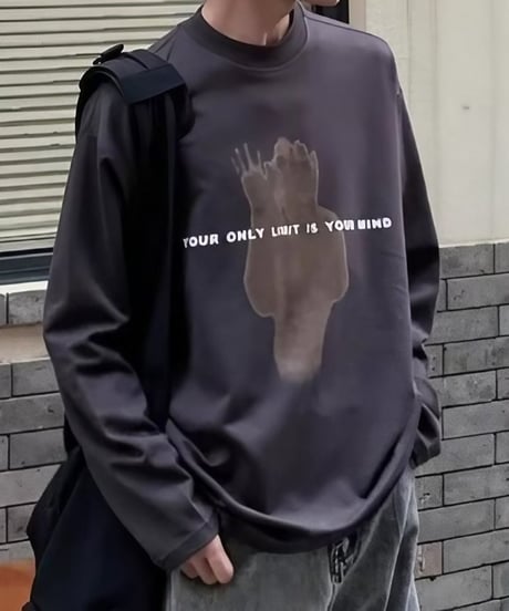 シャドウハンドプリント ルーズロンTEE / 2color