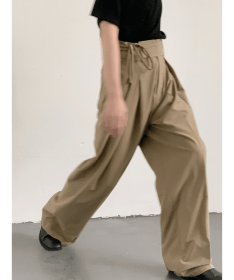 タックベルト ワイドパンツ / 2color