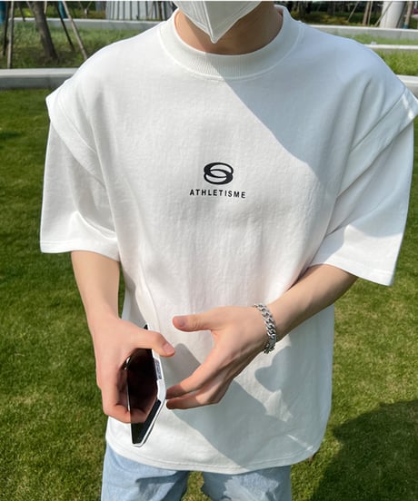 ショルダーパット デザインTシャツ / 2color