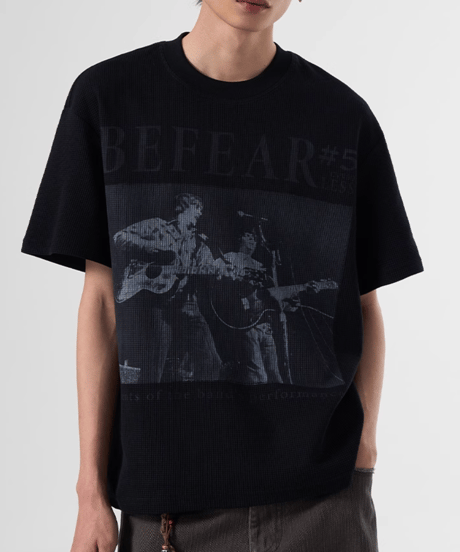ヴィンテージグラフィック ワッフルTシャツ / 2color