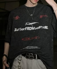 ペイント レトロプリントTシャツ
