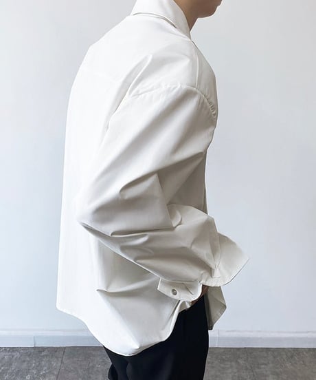 ジップデザイン オーバーサイズシャツ / 2color