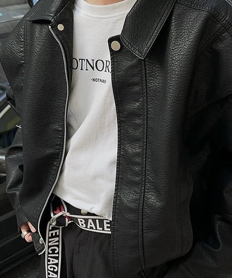 オーバーサイズ レザージャケット