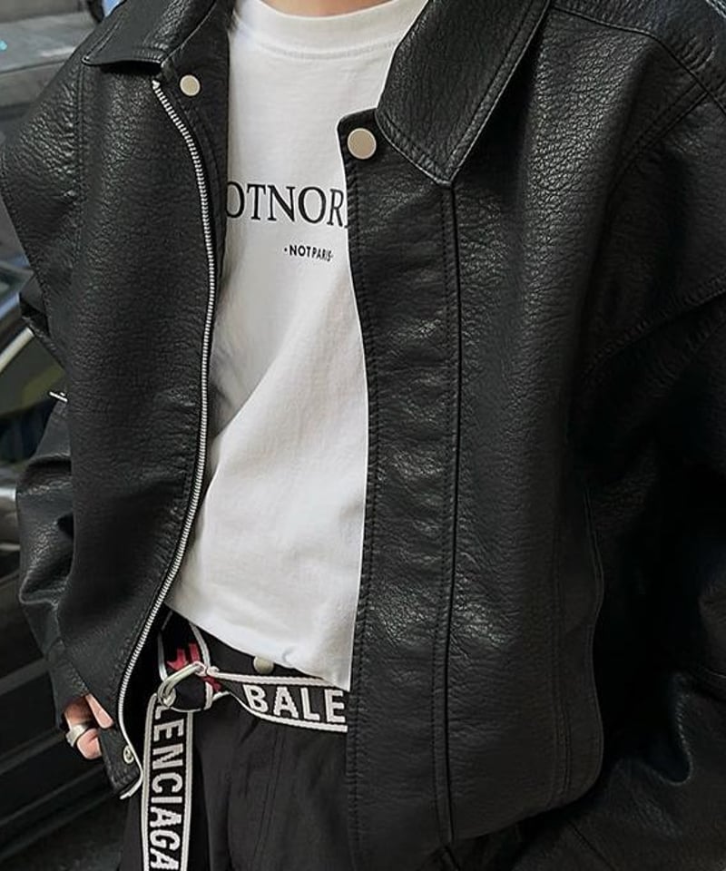 オーバーサイズ レザージャケット | ness.