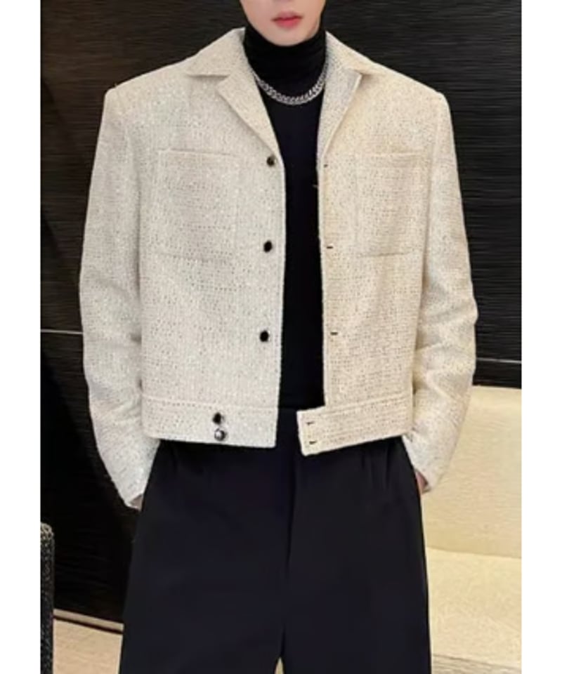 ツイードクロップドジャケット / 2color | ness.