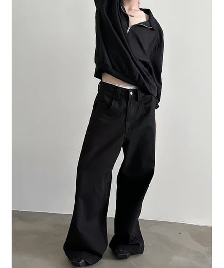 ワイドストレート デニムパンツ / 4color