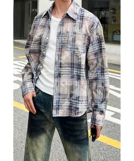 ルーズカジュアル チェックシャツ