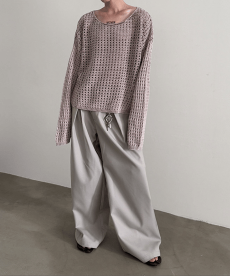 サマーニット メッシュトップス / 2colors