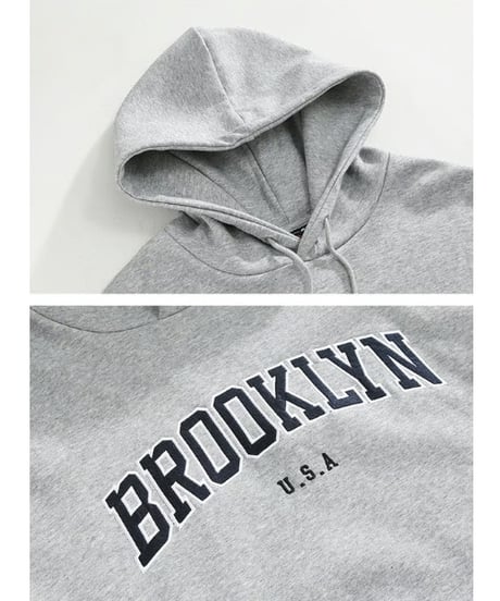 BROOKLYN アーチロゴ オーバーサイズパーカー