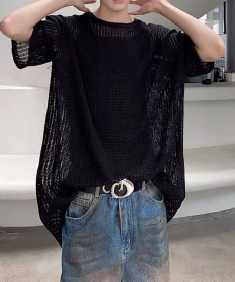メッシュニット サマーシャツ / 2color