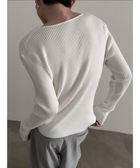 ソフトリブ ヘンリーネックサーマルトップス / 3colors