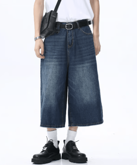 ワイドデニム ハーフパンツ / 4color