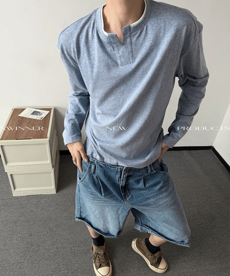 ルーズタック ワイドデニムハーフパンツ