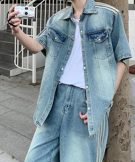 サイドライン デニムパンツ / pants only