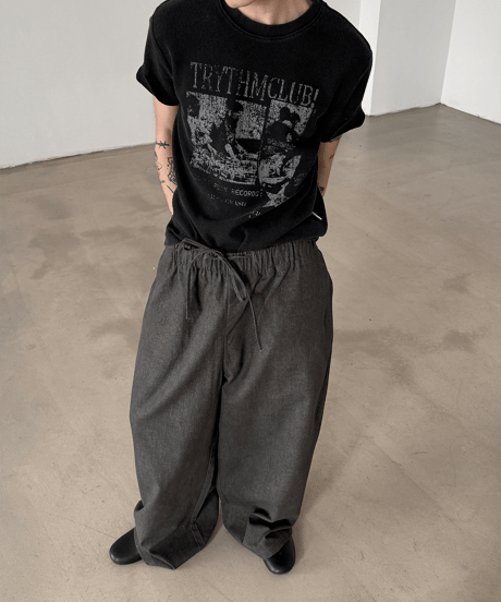 TRYTHMCLUB グラフィック ワッフルTシャツ / 2color