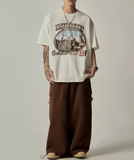 ネイティブバイク グラフィックTシャツ / 2colors