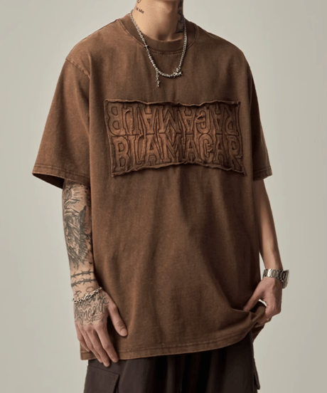 ヴィンテージリバース ロゴエンボスTシャツ / 2color