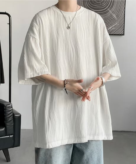 オーバーサイズ プリーツTEE / 2color
