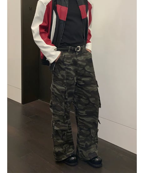 カモフラージュ ワイドカーゴパンツ